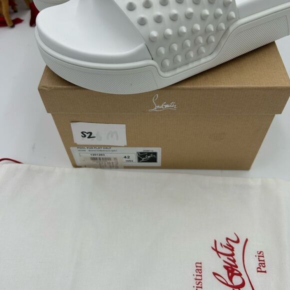 Men’s Christian Louboutin pool fun slides size 42 made in Italy - Picture 5 of 11